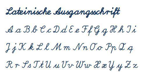 Verbundene Schrift in der GS
